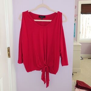 Karen Kane Pink Shoulder Cut-Out Top